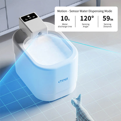 2026 Best Wireless Cat Water Fountain | 2000mL 30-Day Use Circulating Fresh Water Dispenser for Indoor Cats