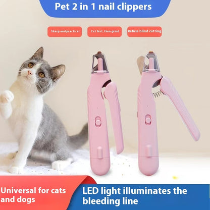 Pet Nail Clippers with LED Light | Safe for Dogs & Cats