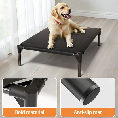 Elevated Cooling Pet Bed for Dogs & Cats – Breathable Raised Cot for Indoor & Outdoor Use