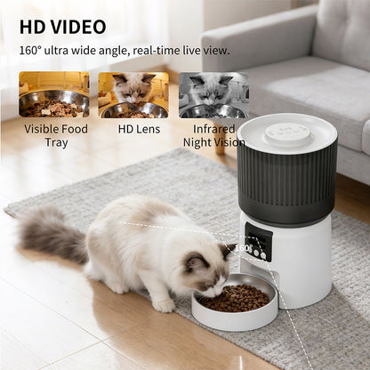 Smart Cat Feeder with Camera & App Control – Feed Your Pet Anytime, Anywhere