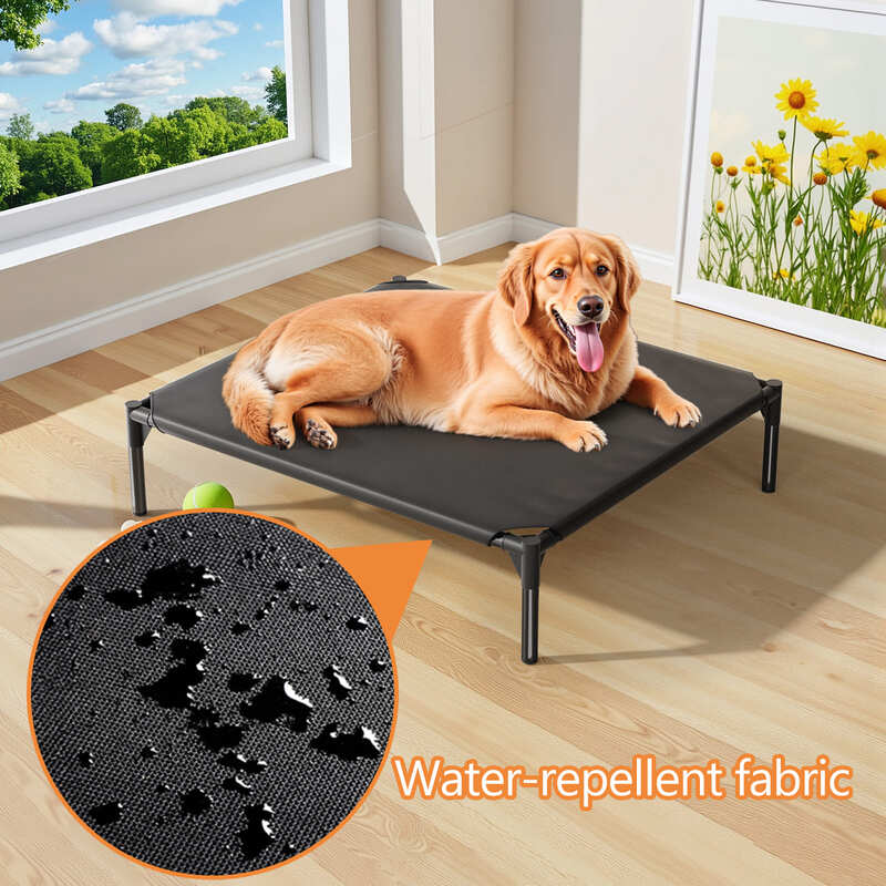 Elevated Cooling Pet Bed for Dogs & Cats – Breathable Raised Cot for Indoor & Outdoor Use