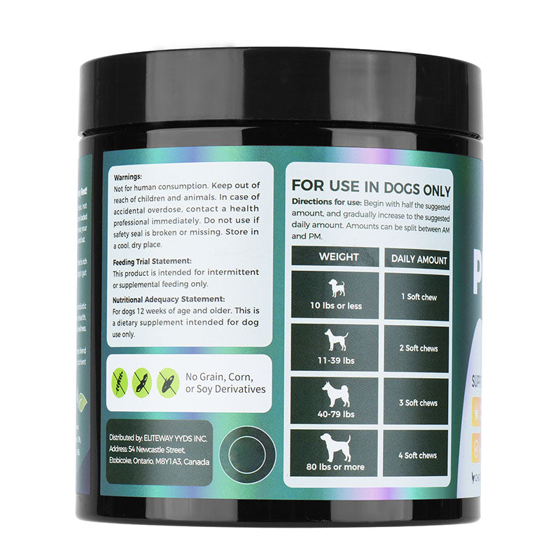 Petitrinu Dog Probiotic Soft Chews | Chicken Flavor Daily Wellness Support, 120ct