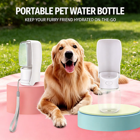 Foldable Dog Water Bottle, Leak-Proof Portable Pet Water Dispenser for Travel Hiking