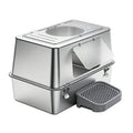Extra Large Stainless Steel Cat Litter Box for Indoor Cats